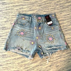 NOBO Flower Print Jean Shorts
